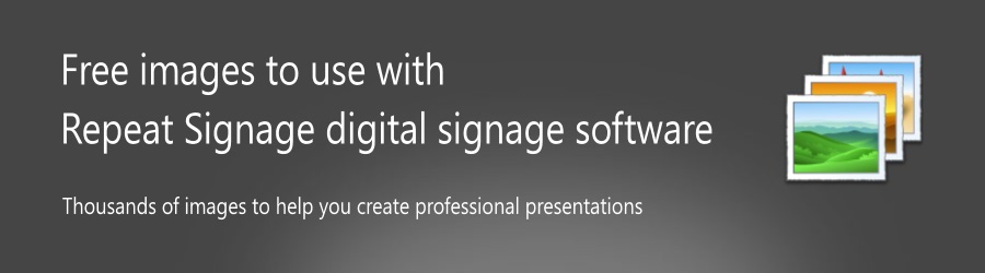 Free images for digital signage software