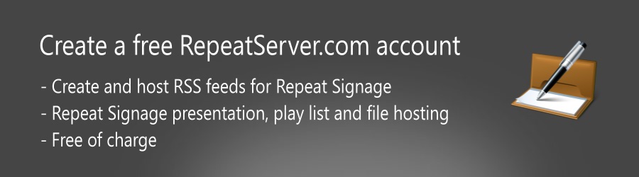 New RSS feed account creation